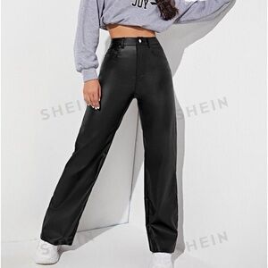 NWOT SHEIN MOOSTA Women Plain Straight Leg Casual Pants